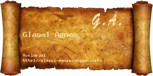Glasel Ágnes névjegykártya